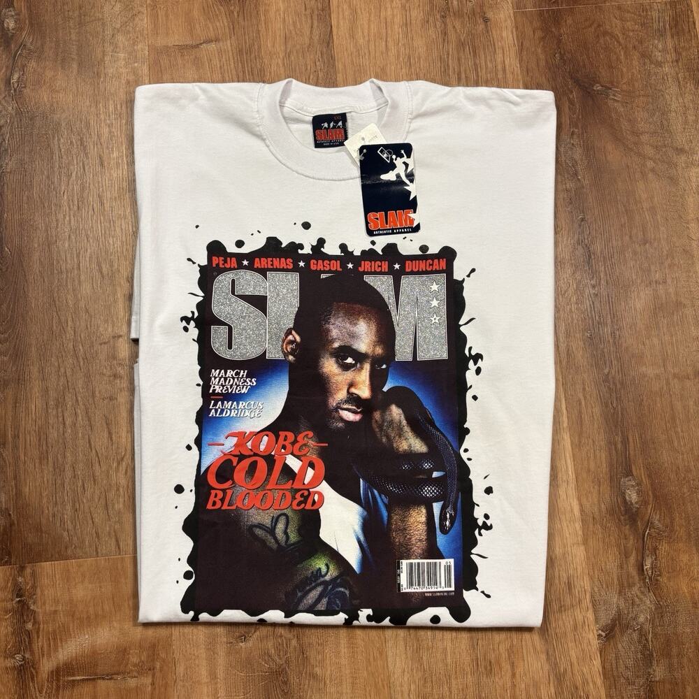 NWT Vintage Kobe Bryant Shirt Mens XL Slam Magazine NBA Finals Lakers Oversized